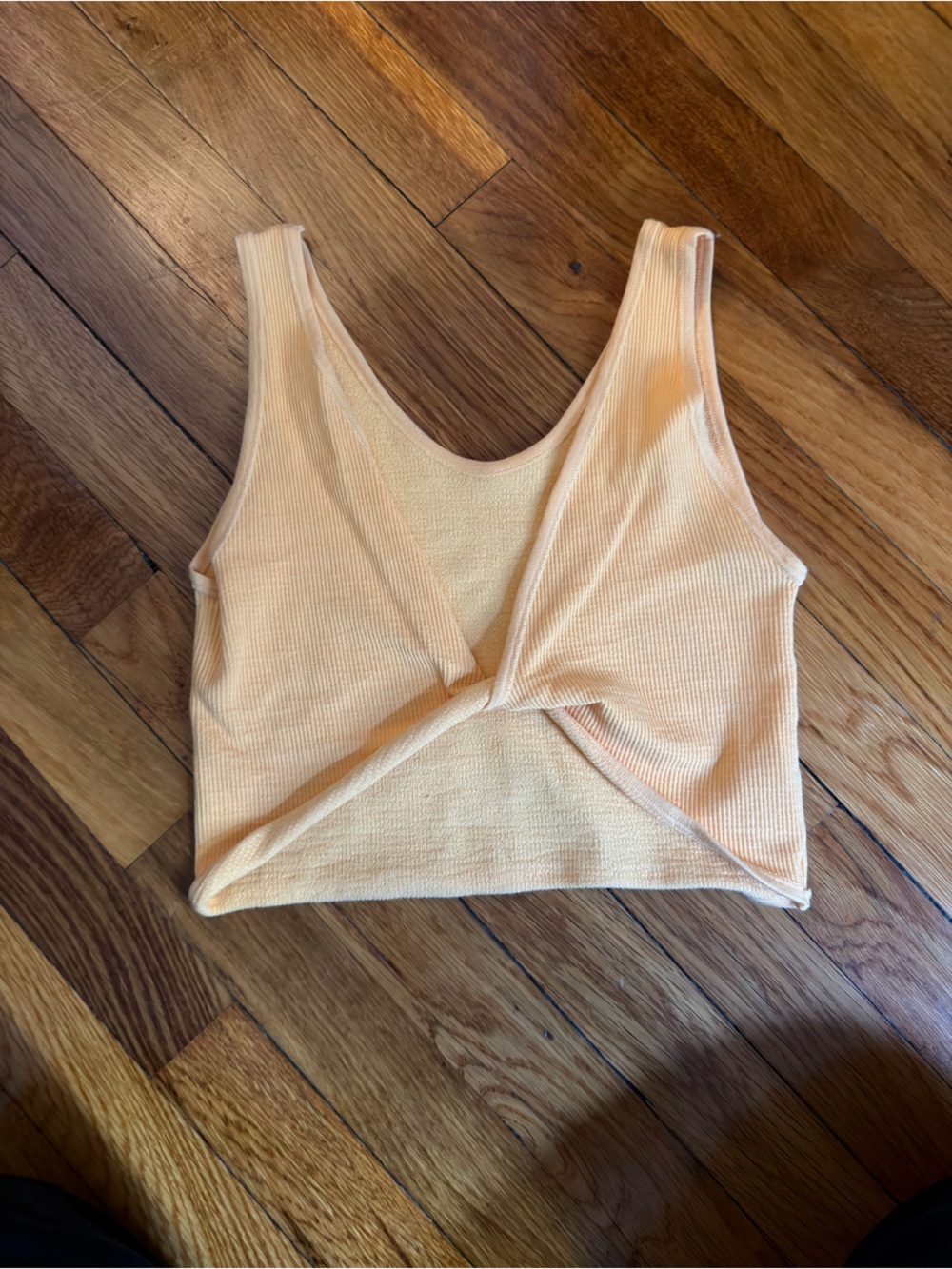 Urban Outiftter Peach Ribbed Knit Top